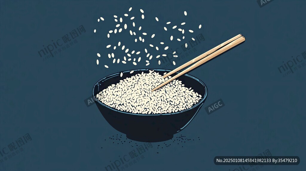 炒芝麻插畫