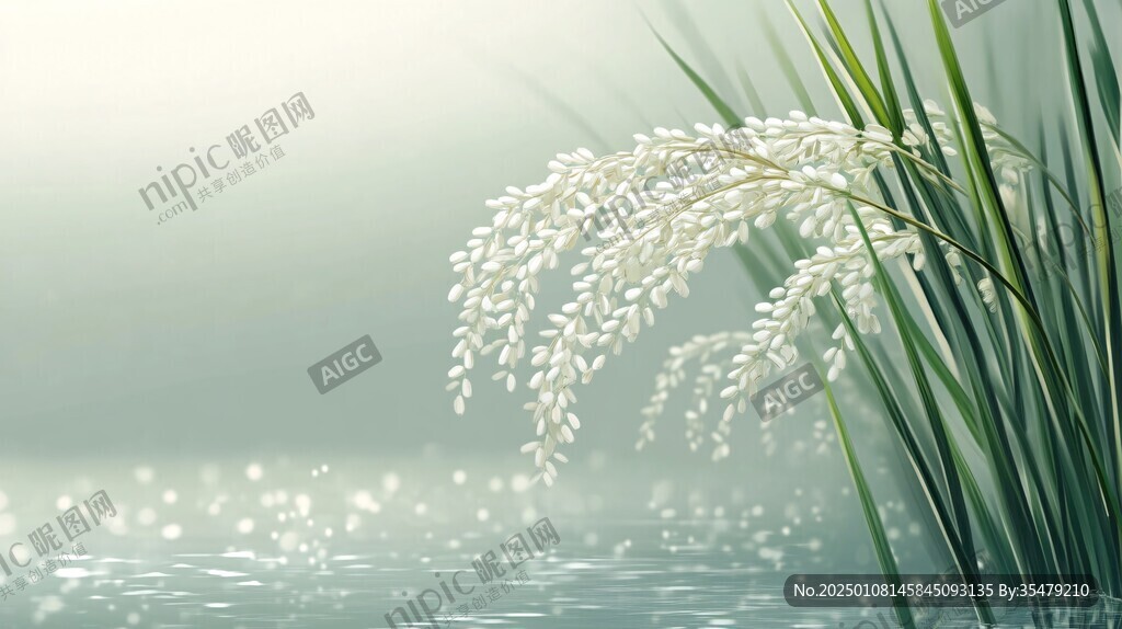 稻花香米插畫