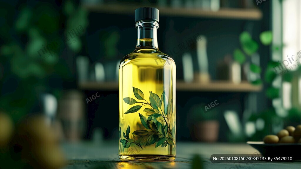 茶籽油插畫