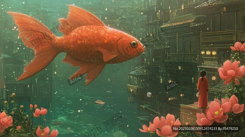 獨守荷塘的紅鯉魚