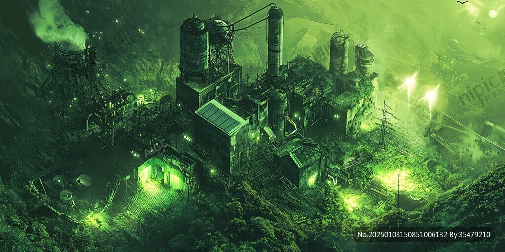 科幻工廠背景