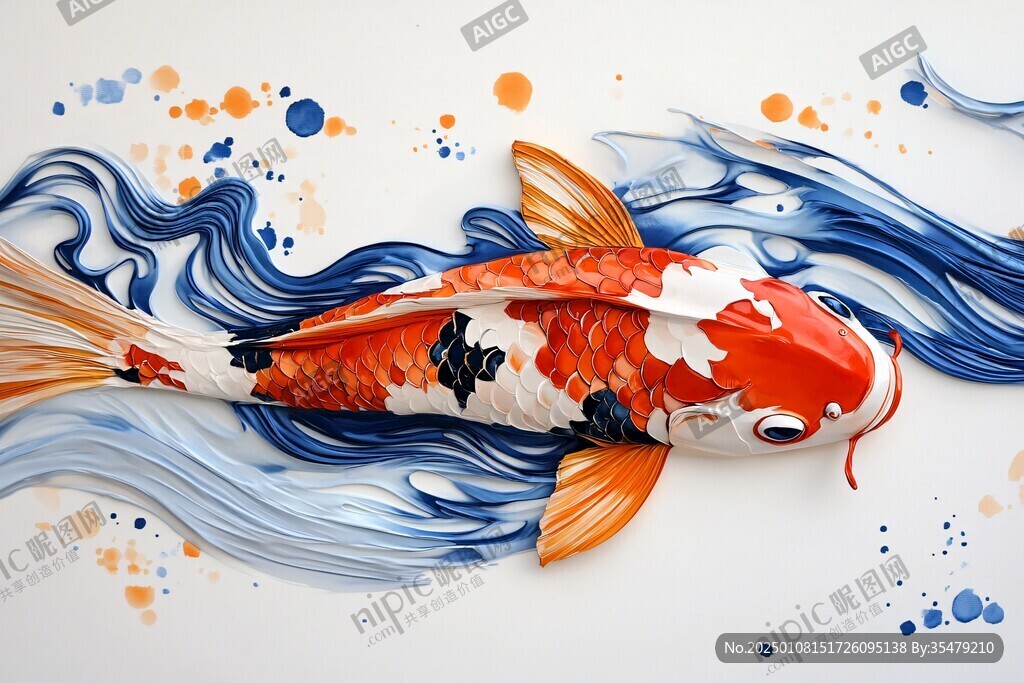 鯉魚3d畫