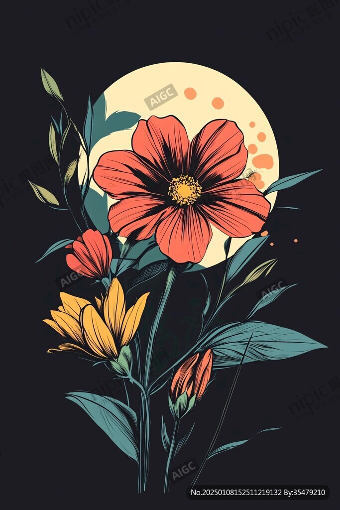 唯美月夜花