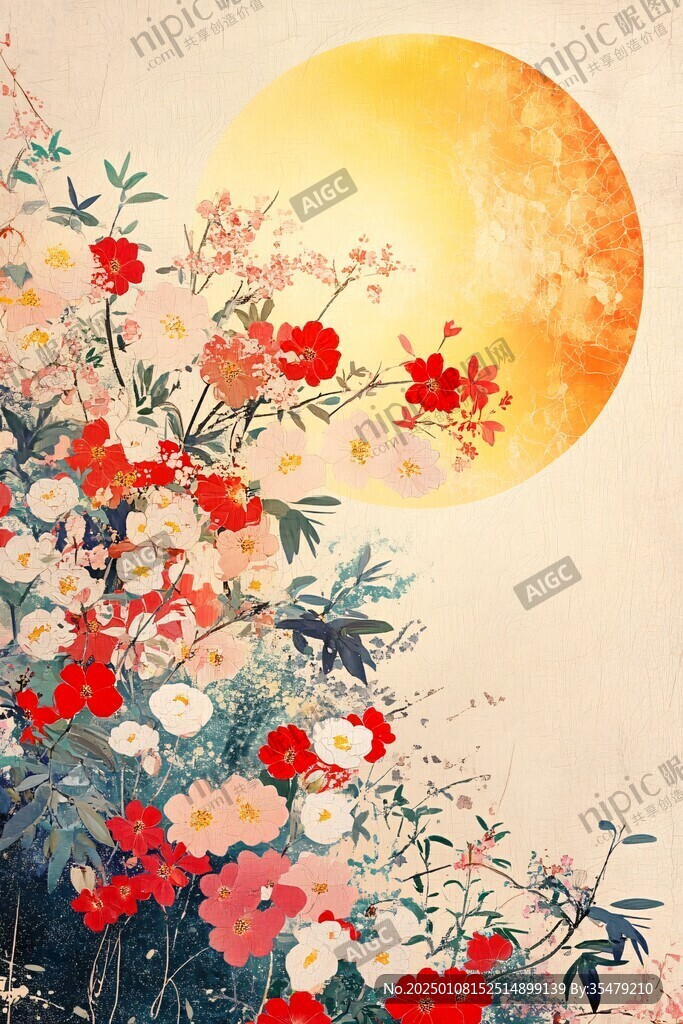 花好月圓古風插畫