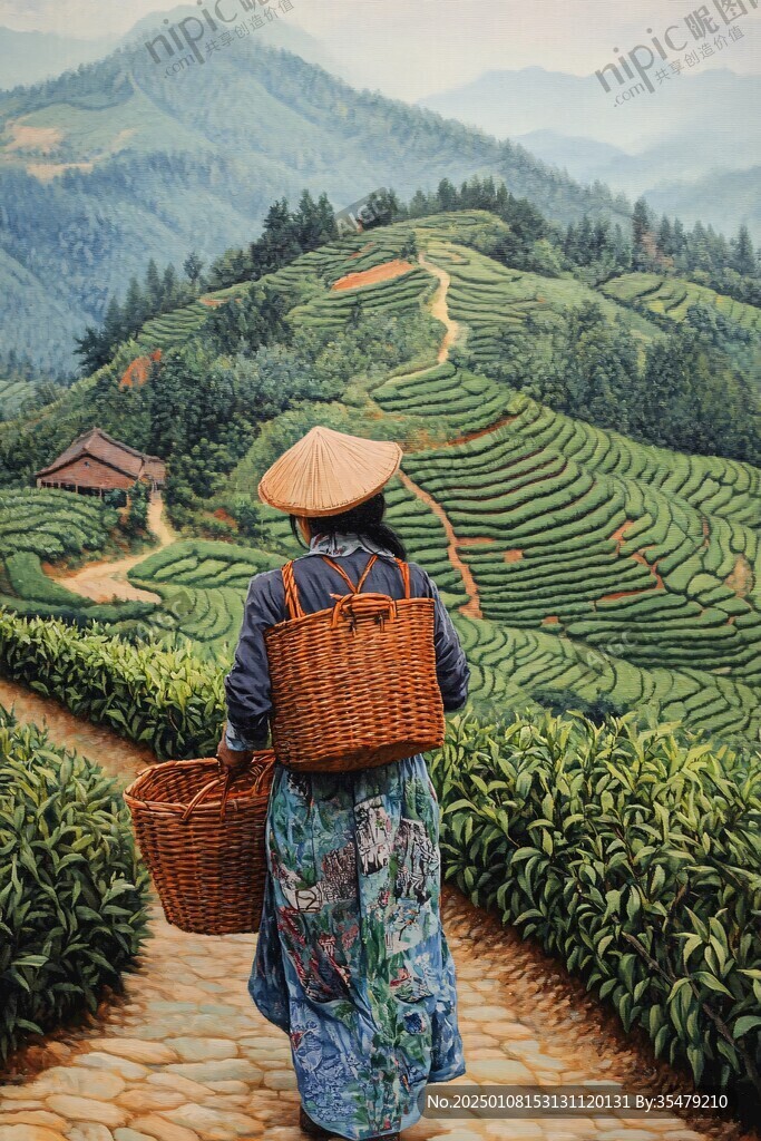 采茶裝飾畫