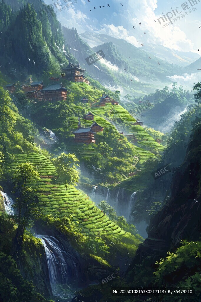 武當(dāng)山插畫