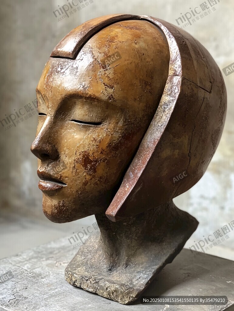 女陶俑頭