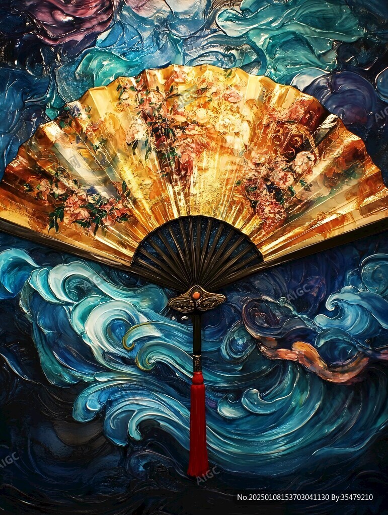 古風(fēng)折扇插畫