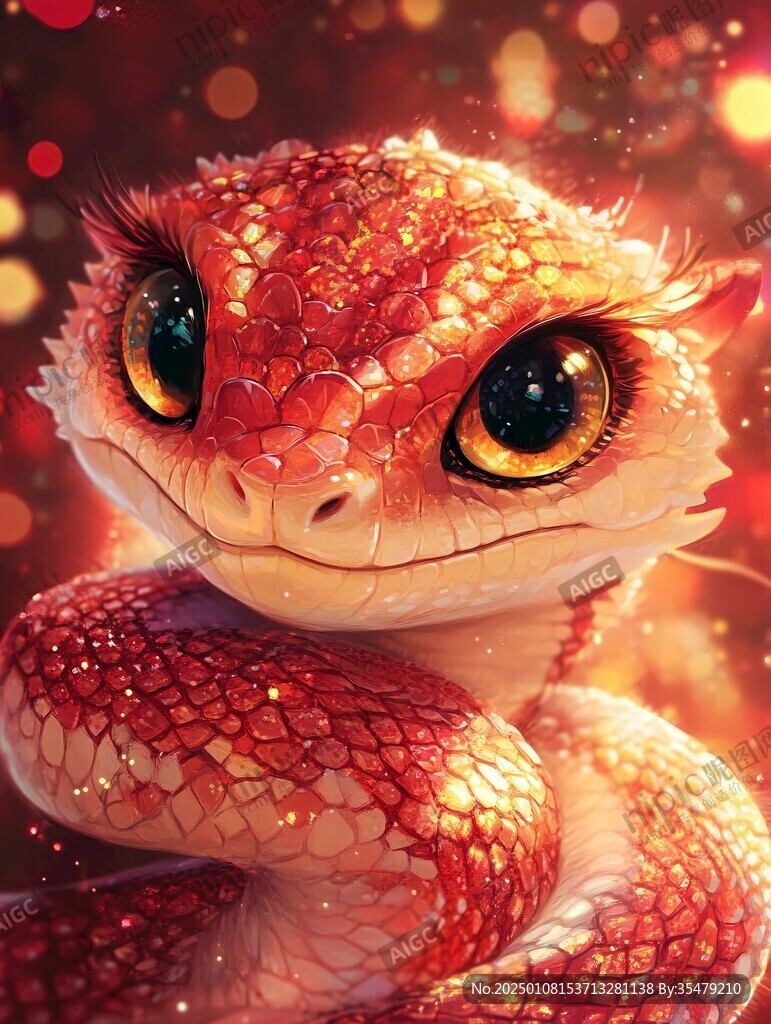 q版蛇插畫