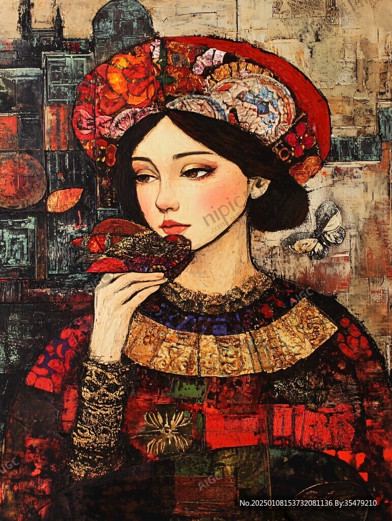 民族女孩原創(chuàng)插畫(huà)