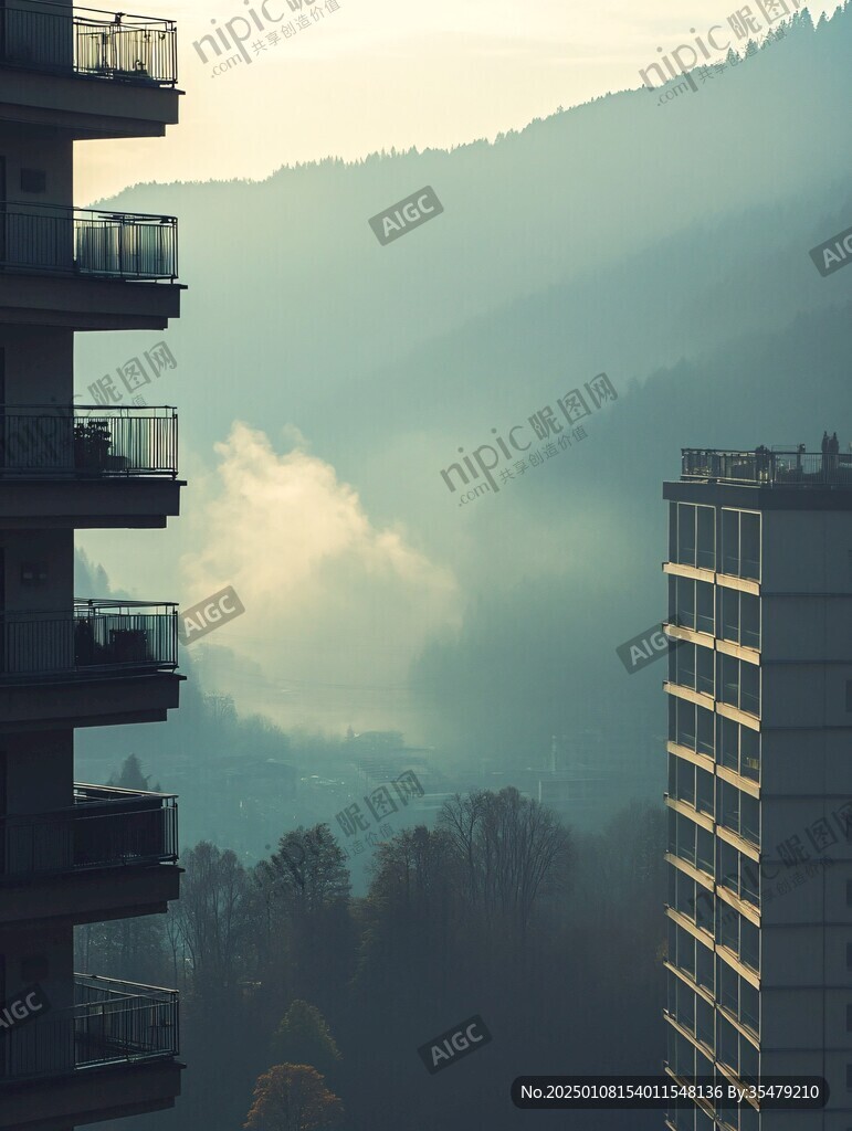 霧中樓房