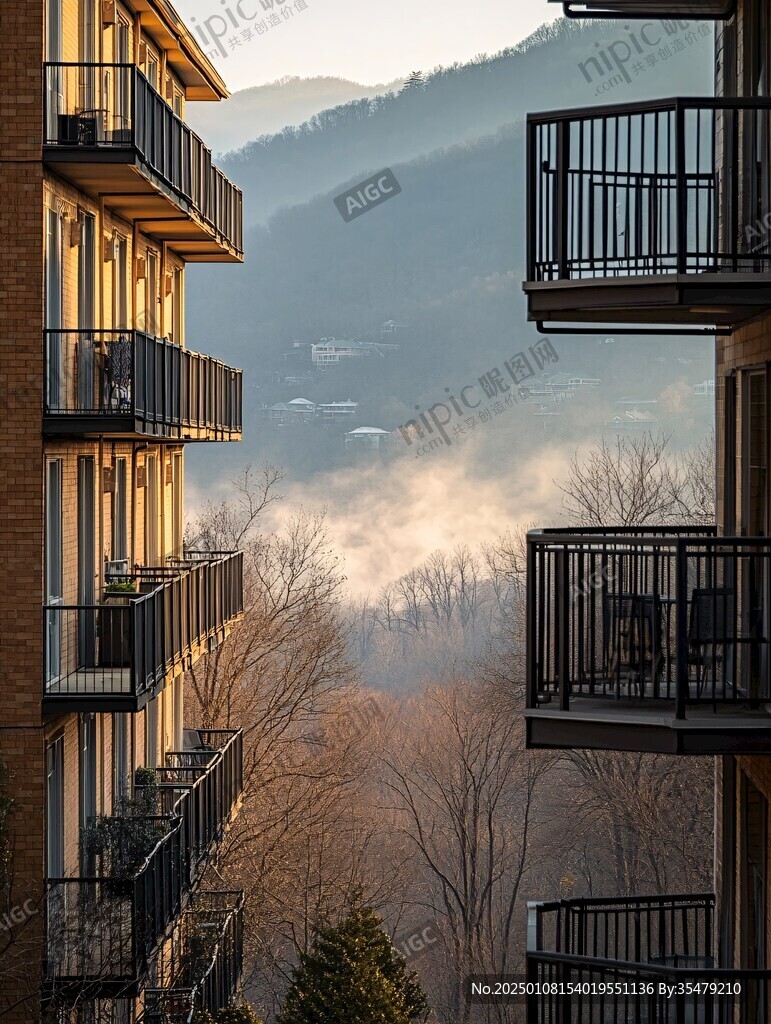 霧霾下的別墅