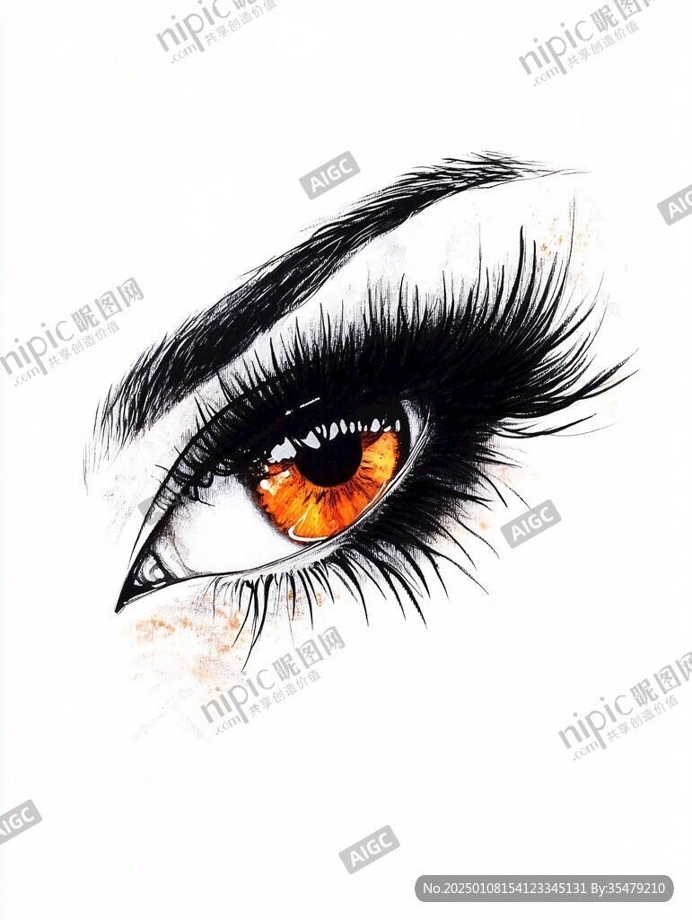 美女眼睛插畫