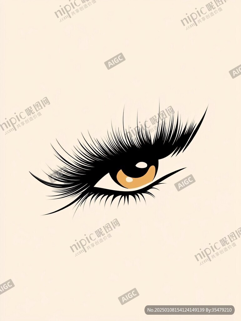 美女眼睛插畫