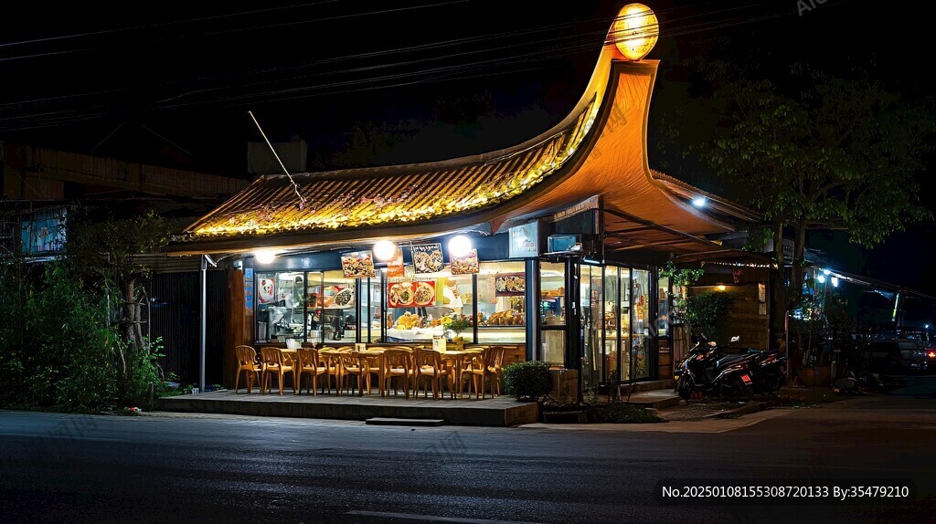 餐飲店夜景