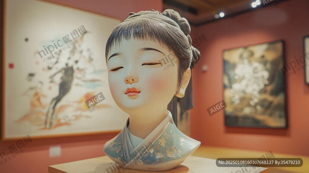 美女泥塑