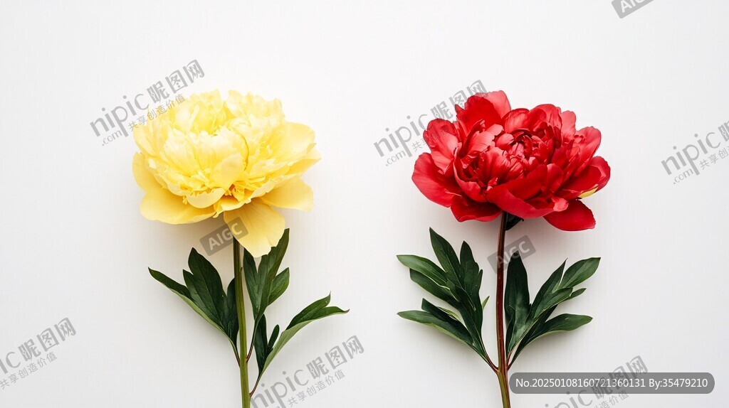 兩朵牡丹花