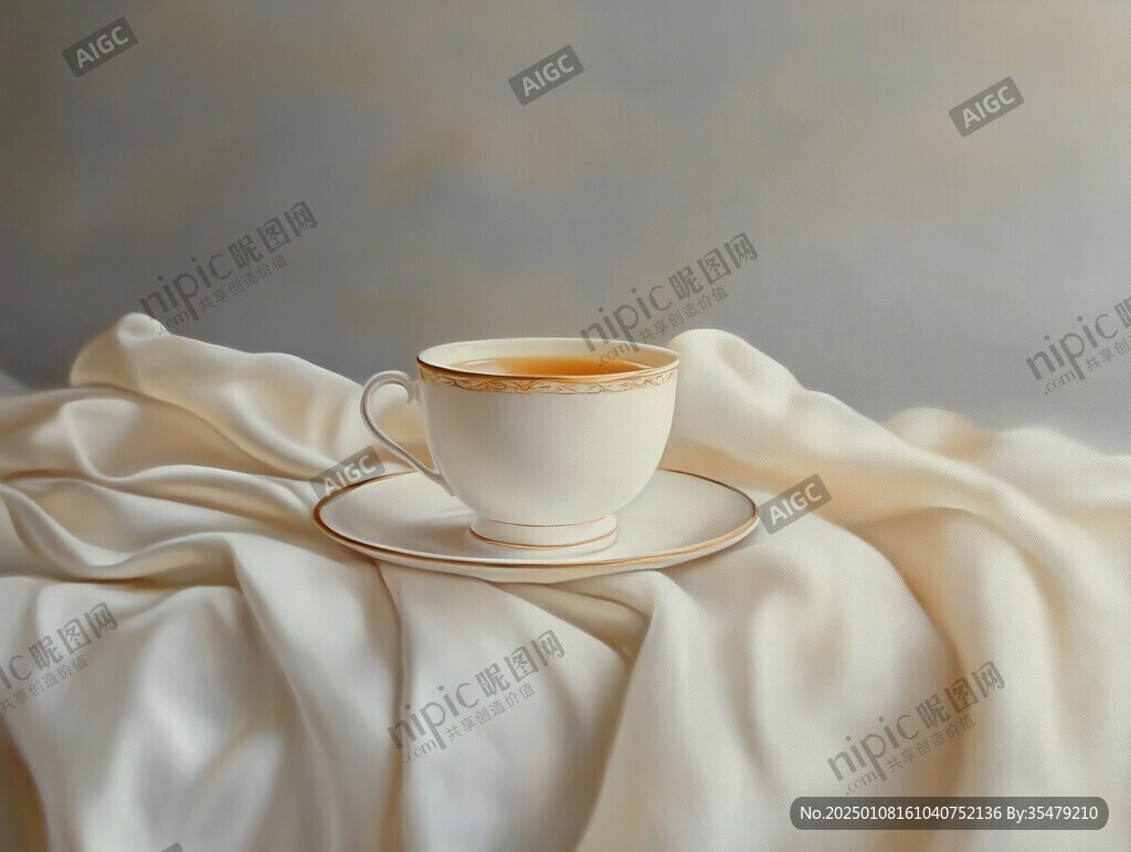 白色金邊西式咖啡杯