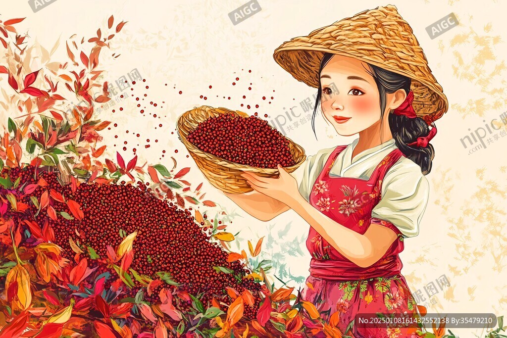 紅豆包裝插畫