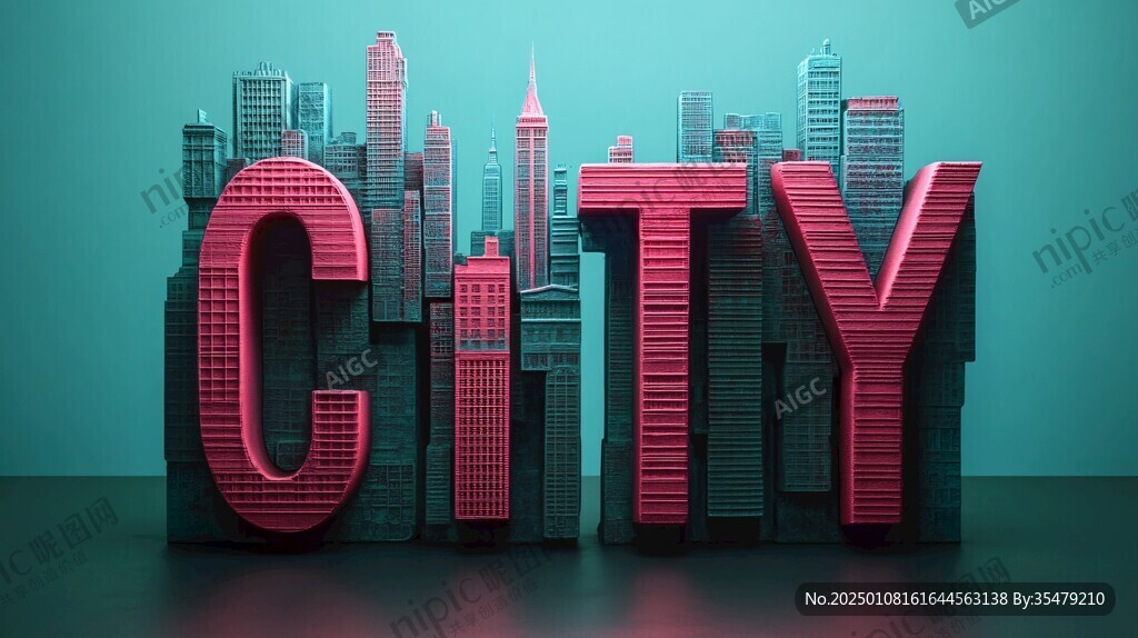 city立體字
