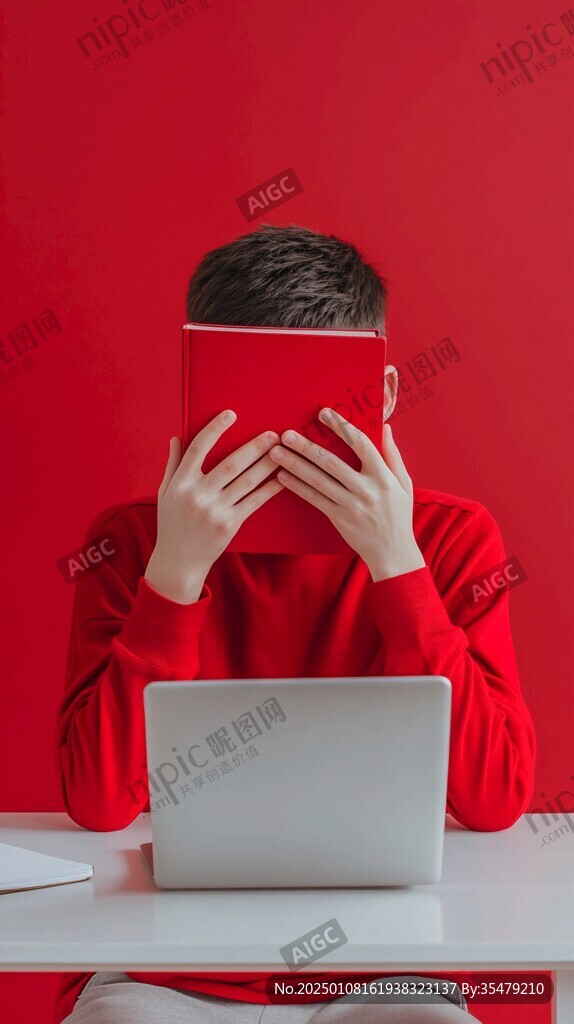 雙手捂臉的男孩