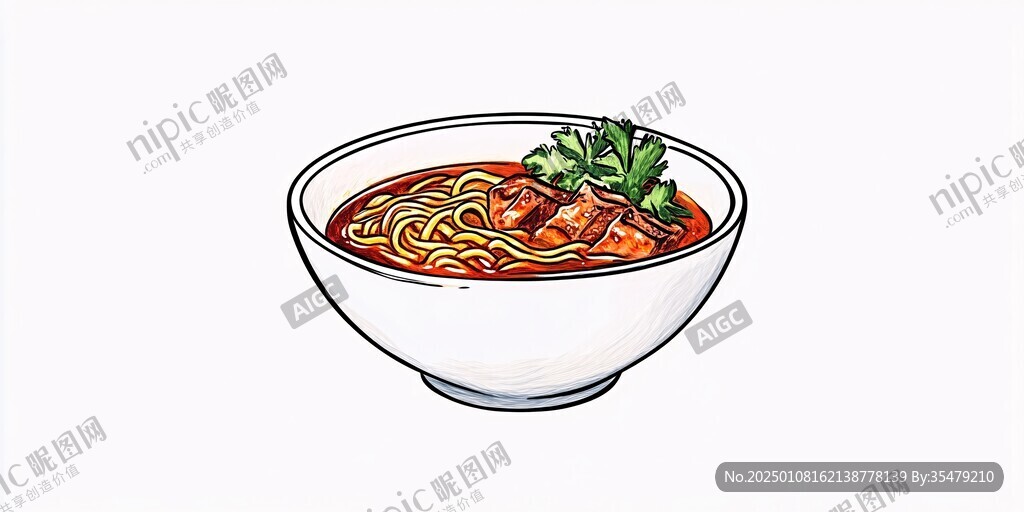 排骨面插畫