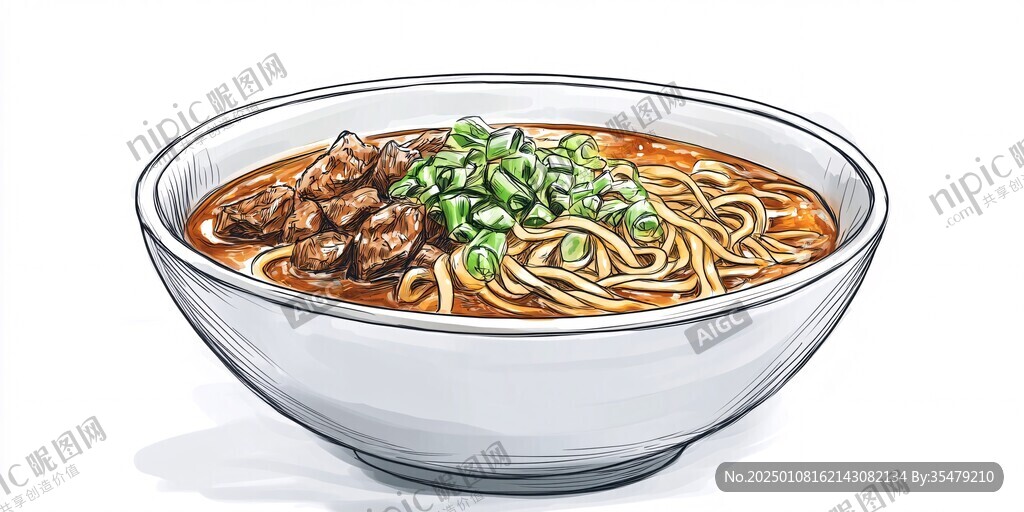 肥腸面插畫(huà)