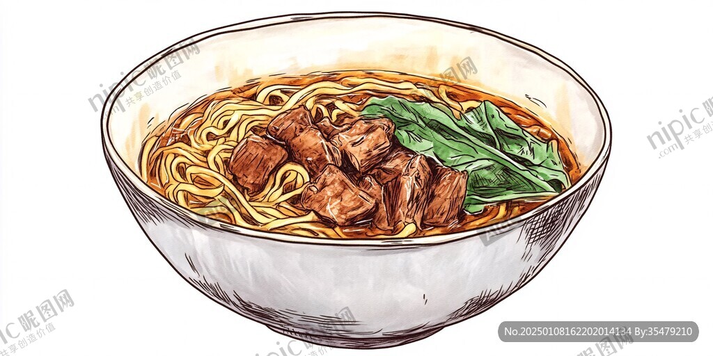 排骨面插畫