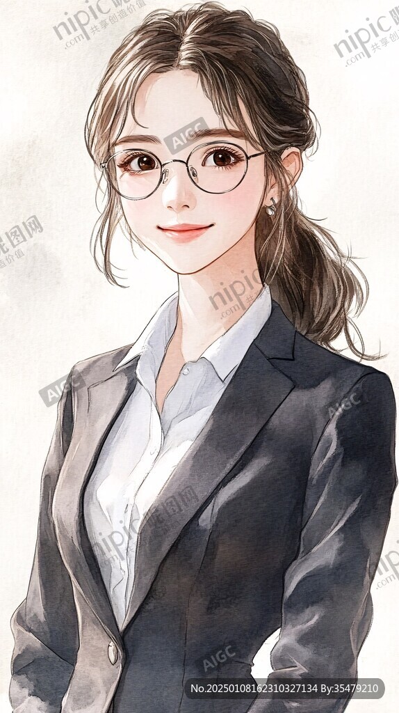 知性女生插畫