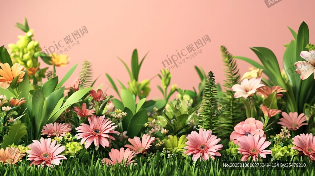 大氣花卉場景