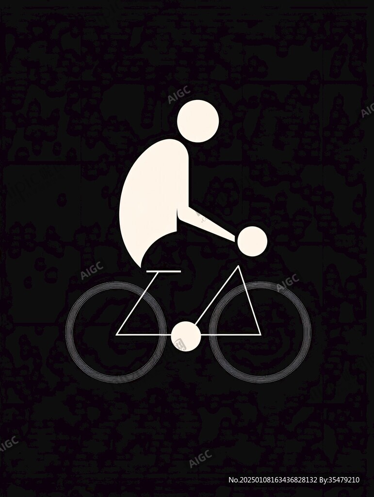 人騎自行車logo