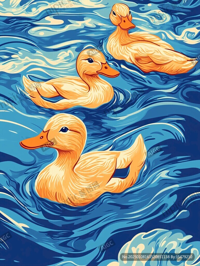 鴨包裝插畫