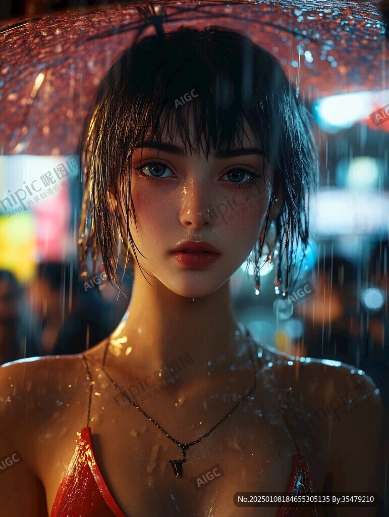 雨中少女