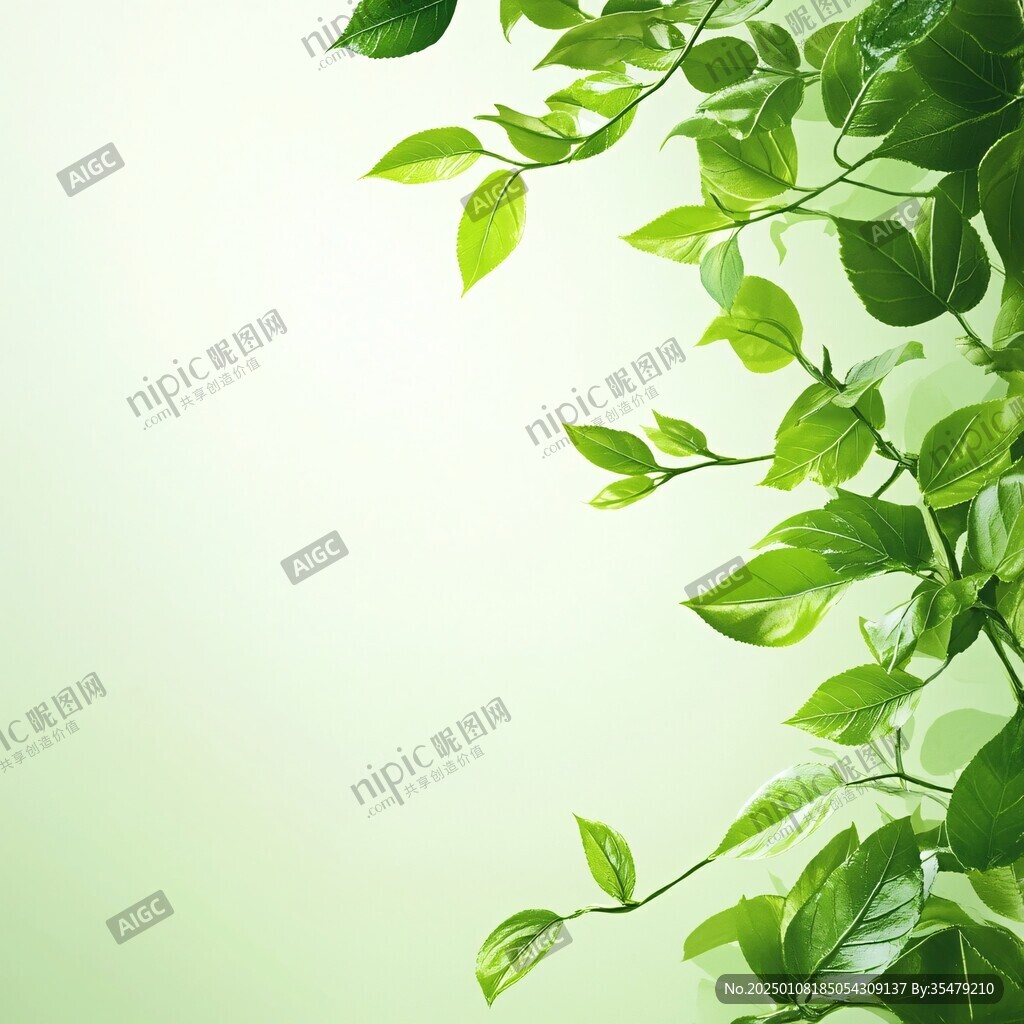創(chuàng)意綠葉背景環(huán)保綠葉