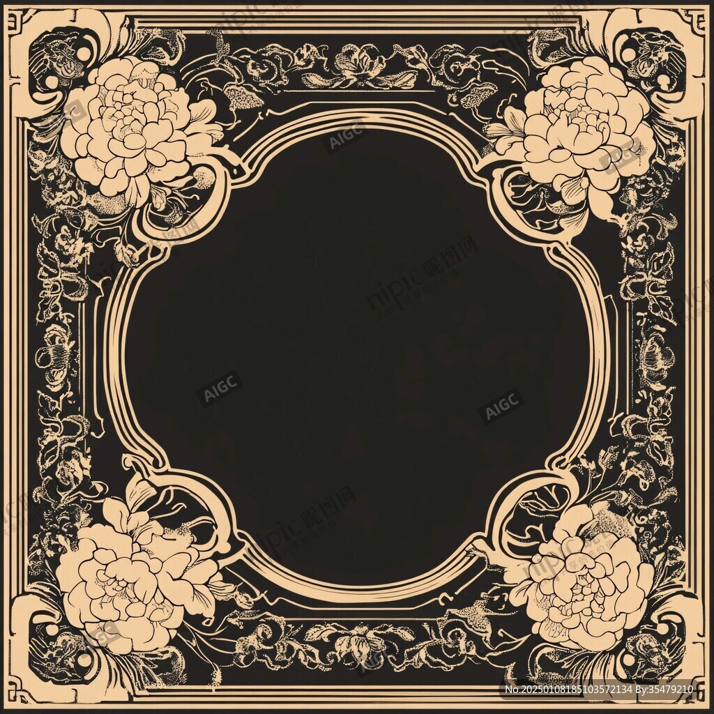 古典花紋邊框海報(bào)邊框