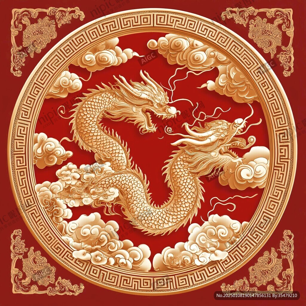 圓形經(jīng)典龍紋