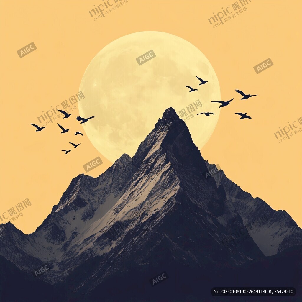 山意境插畫
