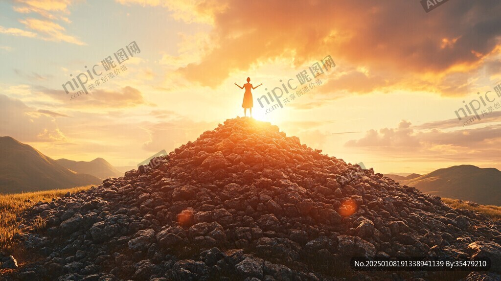 登頂成功拼搏進取征程