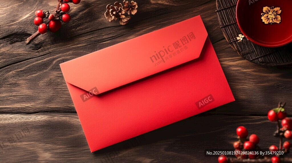 紅色信封春節(jié)快樂