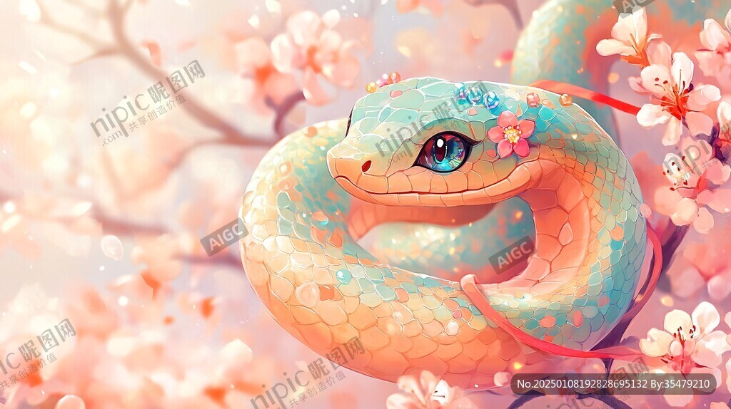 蛇年插畫合集