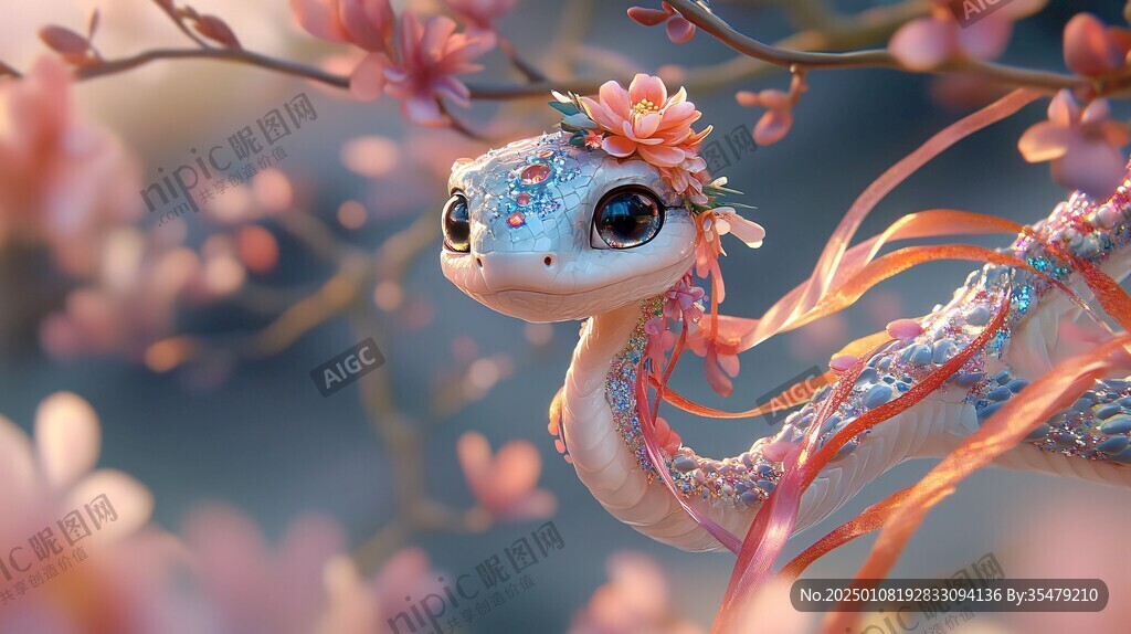 蛇年系列插畫形象