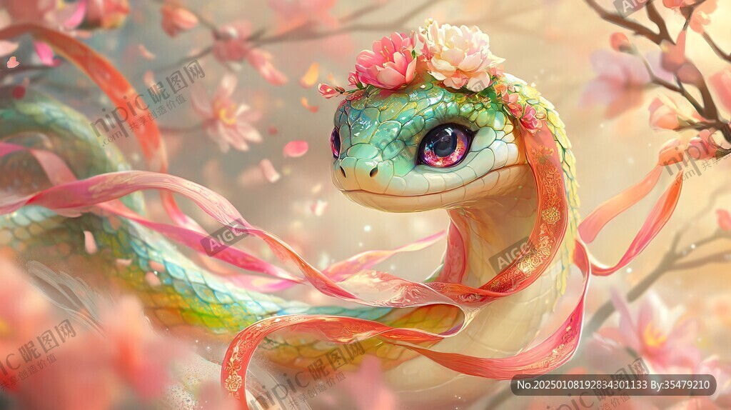 蛇年插畫合集