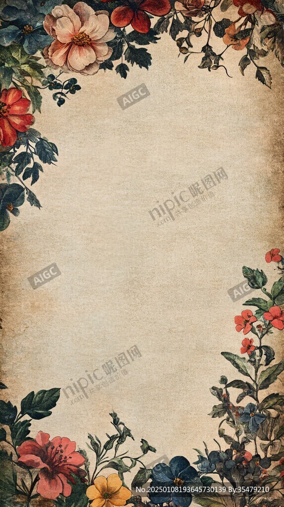 歐美復(fù)古花卉