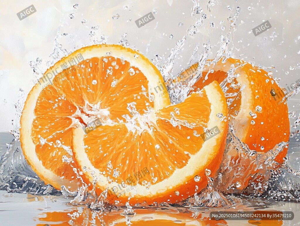 水果落水瞬間