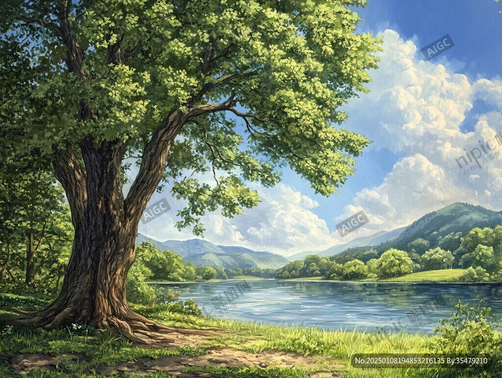 大樹風(fēng)景畫