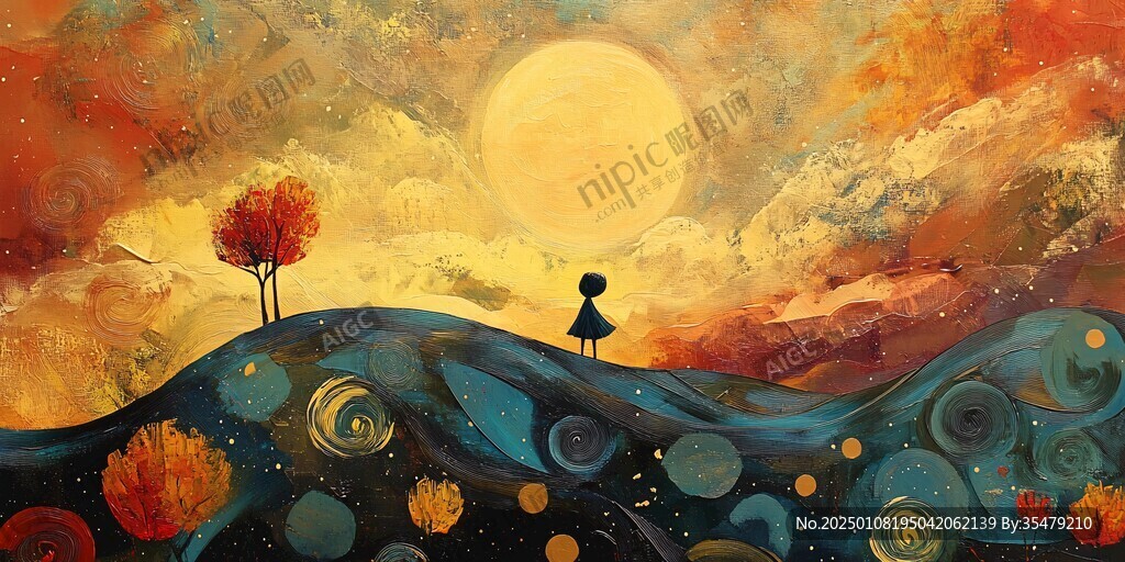 秋月插畫