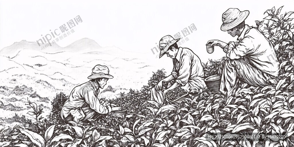 原創(chuàng)采茶素描