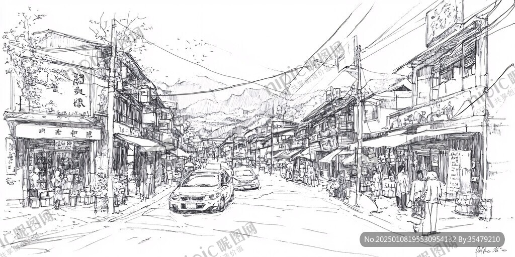 街景線稿