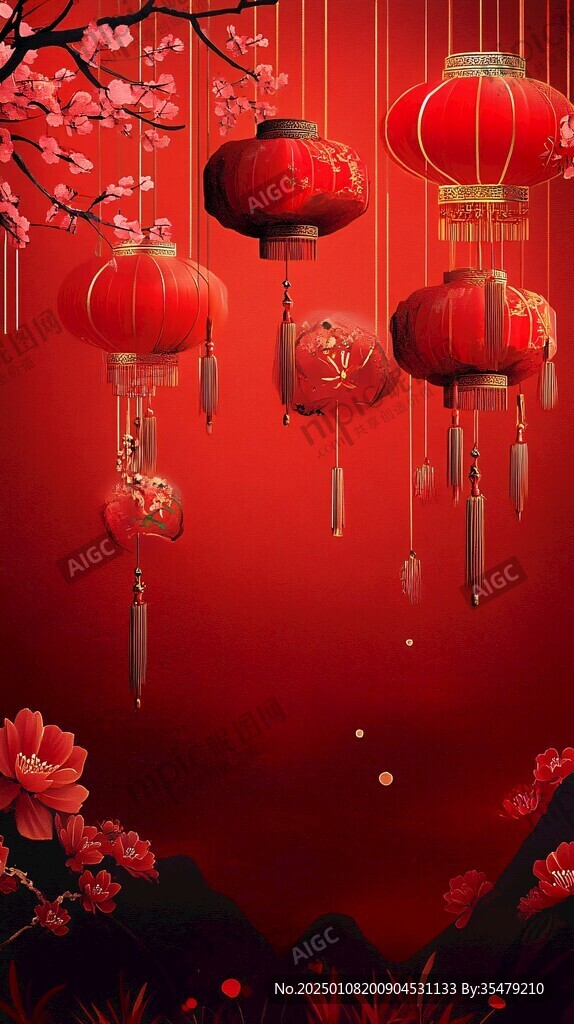 紅燈籠春晚背景