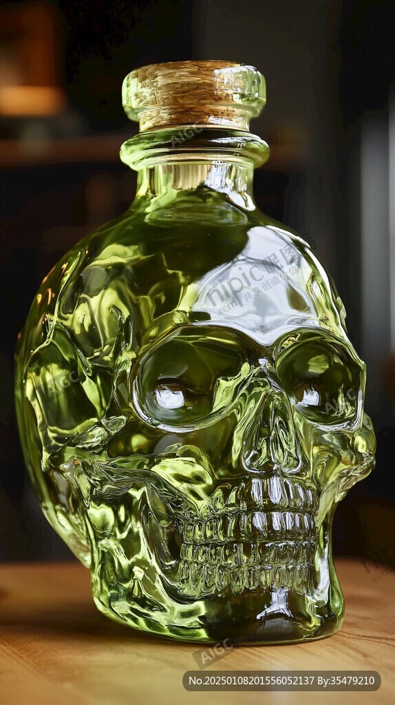 骷髏頭玻璃杯